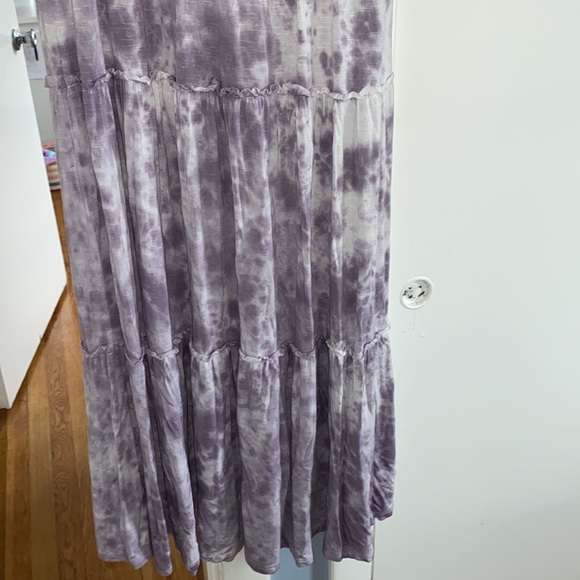 Purple/white tie dye summer dress - Picture 4 of 4